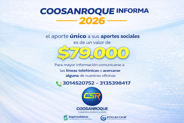 Incremento anual de aportes sociales 